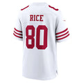 Custom #80 White SF Football Shirt Top