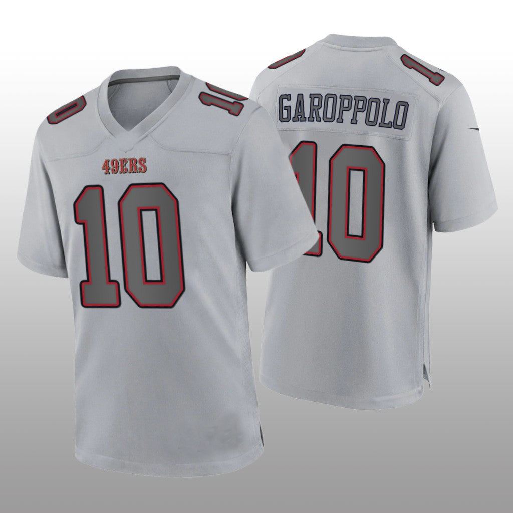 Custom #10 Gray SF Football Shirt Top