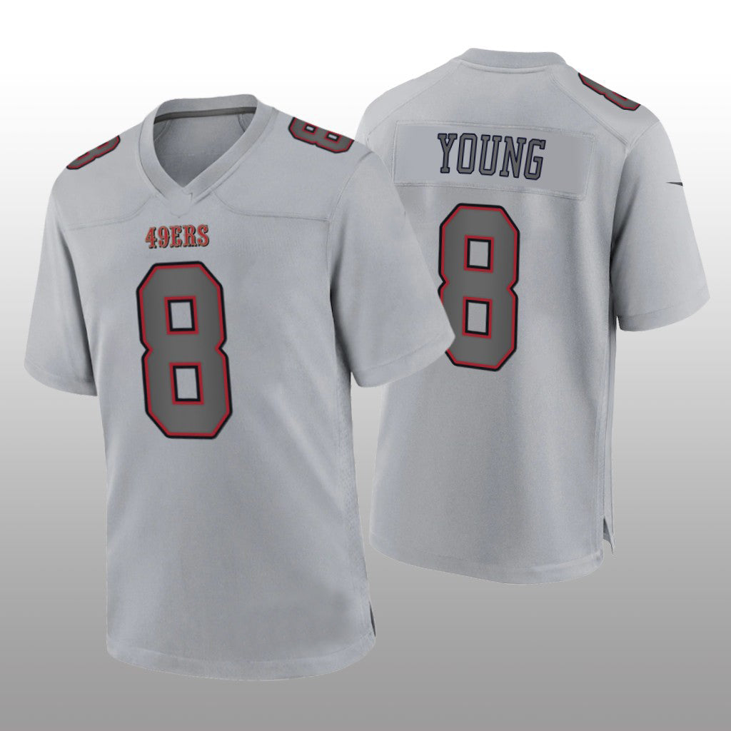 Custom #8 Gray SF Football Shirt Top