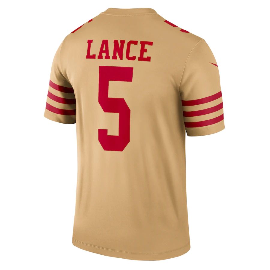 Custom #5 Gold SF Football Shirt Top