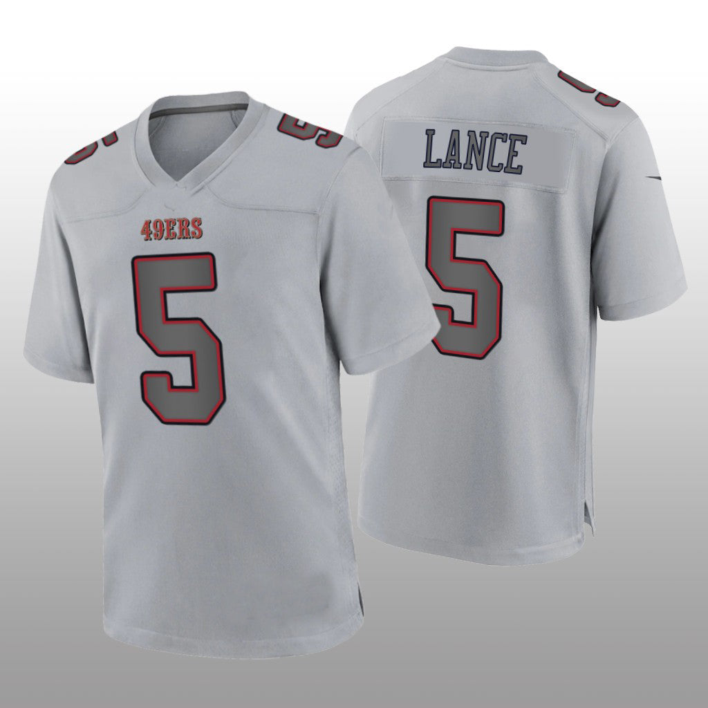 Custom #5 Gray SF Football Shirt Top