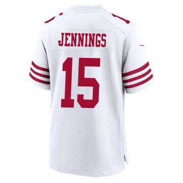 Custom #15 White SF Football Shirt Top