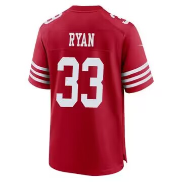 Custom #33 Red SF Football Shirt Top