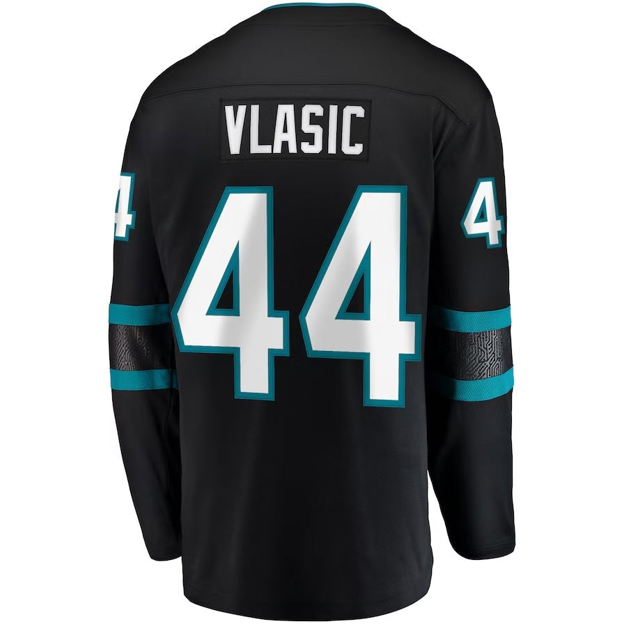Custom #44 Black SJS Hockey Shirt Top