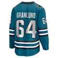 Custom #64 Teal SJS Hockey Shirt Top
