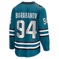 Custom #94 Teal SJS Hockey Shirt Top