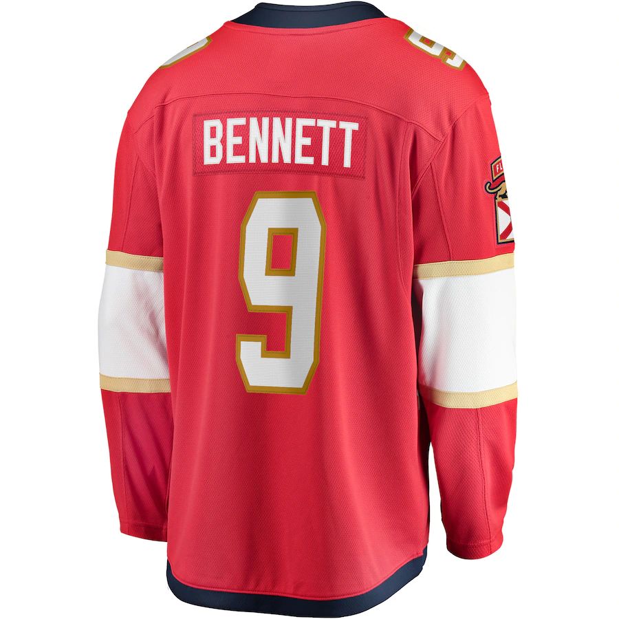 Custom #9 Red 2017 FLA Hockey Shirt Top