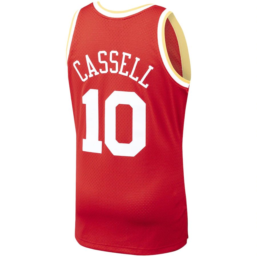Custom #10 Red 1993 HOU Basketball Shirt Top