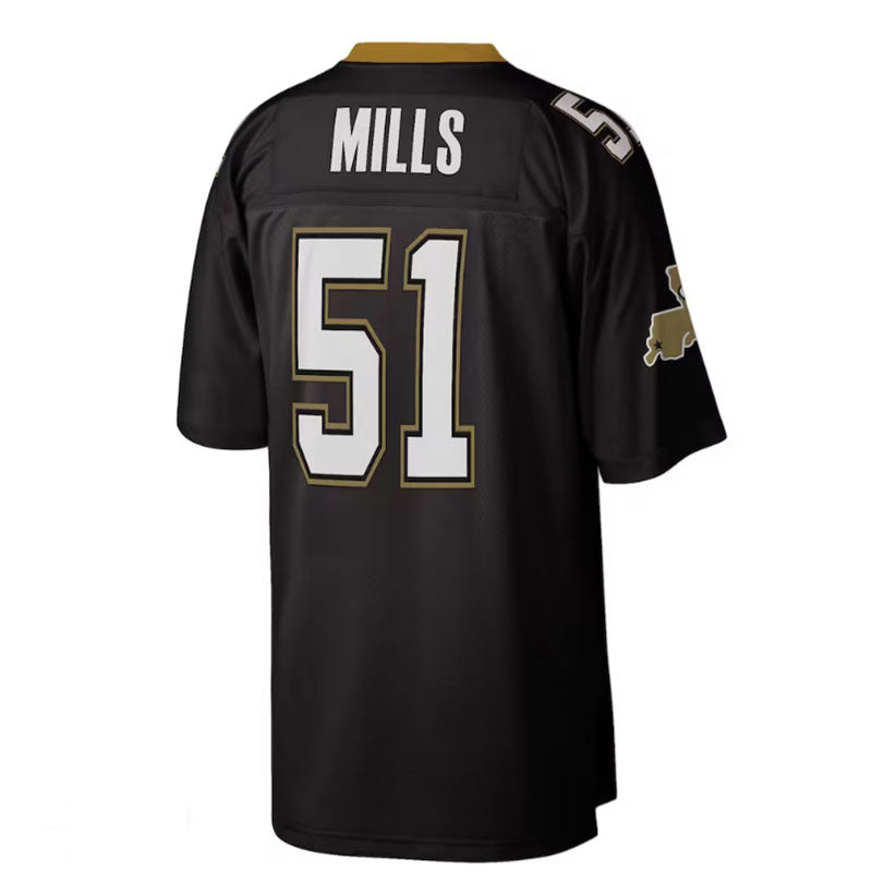 Custom #51 Black 1987 NO Football Shirt Top