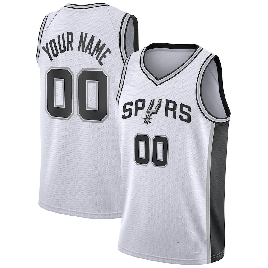 Custom White SAS Basketball Shirt Top