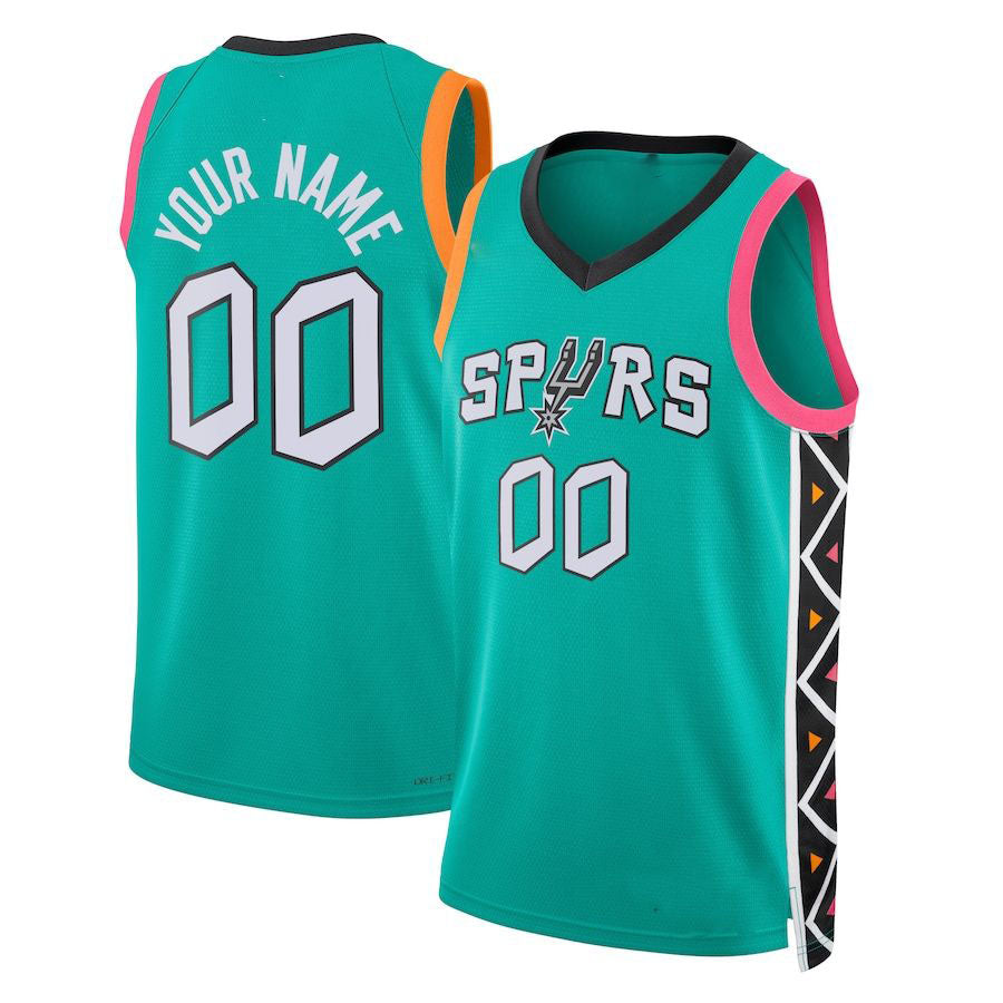 Custom Turquoise SAS Basketball Shirt Top
