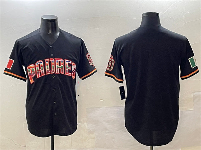 Custom Black SD Baseball Shirt Top