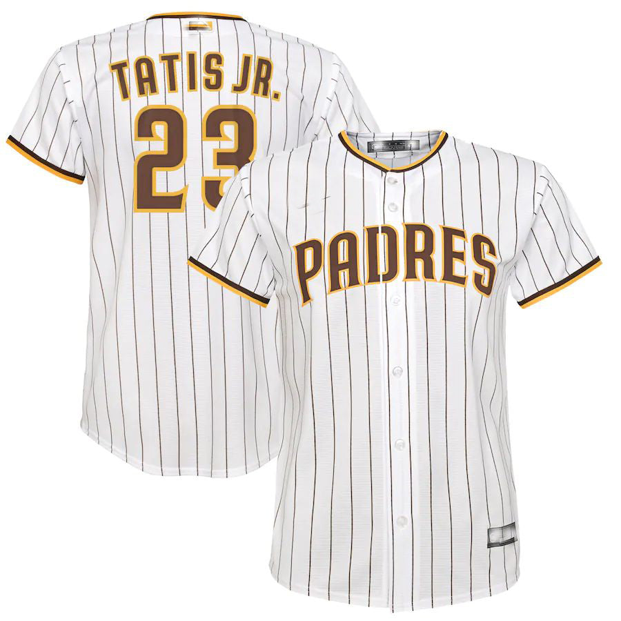 Custom #23 White SD Baseball Shirt Top