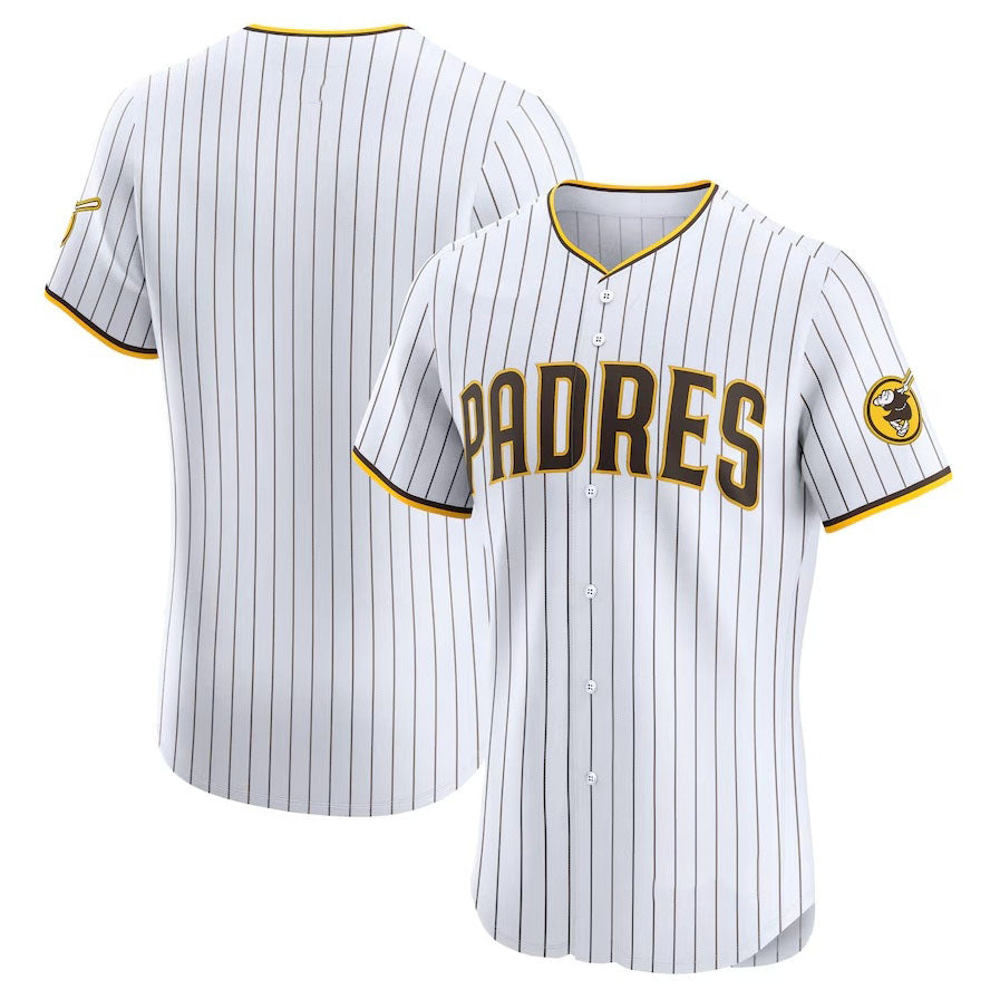 Custom White SD Baseball Shirt Top