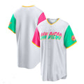Custom White 2022 City Connect SD Baseball Shirt Top