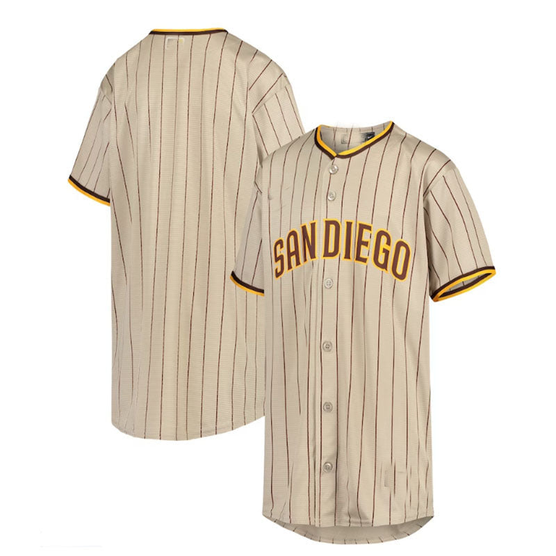Custom Brown SD Baseball Shirt Top