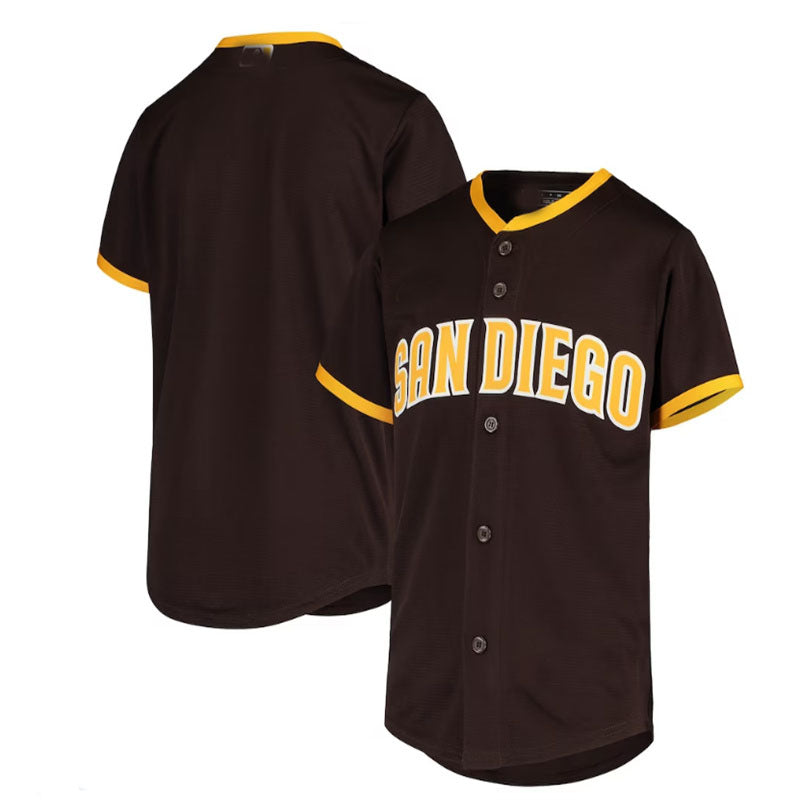 Custom Brown SD Baseball Shirt Top