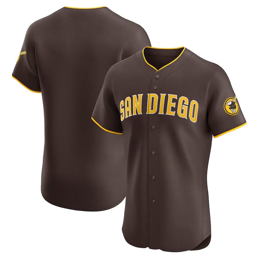 Custom Brown SD Baseball Shirt Top