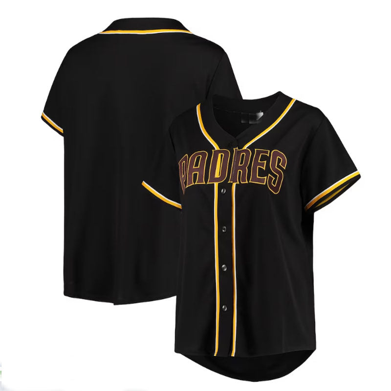 Custom Black SD Baseball Shirt Top