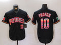 Custom #10 Black SD Baseball Shirt Top