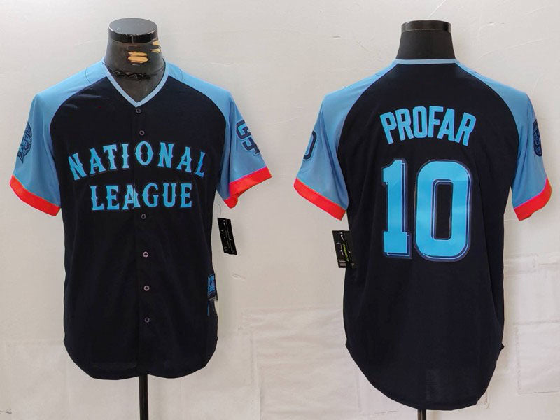 Custom #10 Navy 2024 All Star SD Baseball Shirt Top