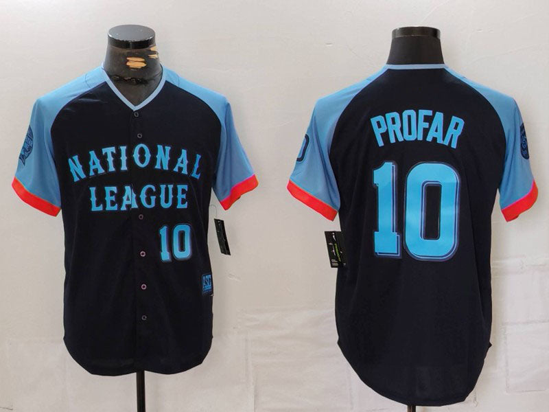 Custom #10 Navy 2024 All Star SD Baseball Shirt Top