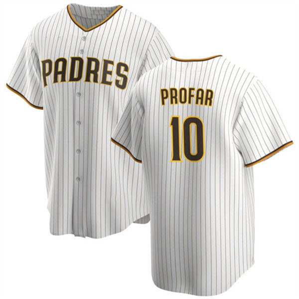 Custom #10 White SD Baseball Shirt Top
