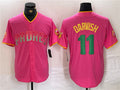 Custom #11 Pink SD Baseball Shirt Top