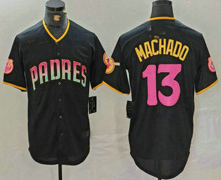 Custom #13 Black SD Baseball Shirt Top