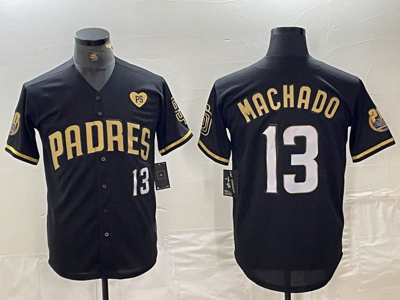 Custom #13 Black SD Baseball Shirt Top