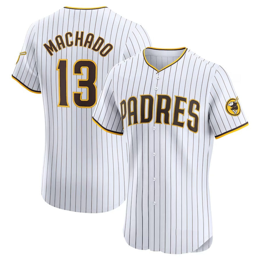 Custom #13 White SD Baseball Shirt Top