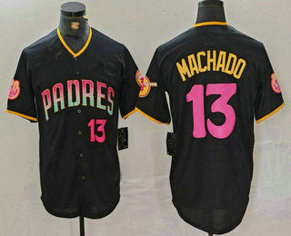 Custom #13 Black SD Baseball Shirt Top