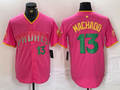 Custom #13 Pink SD Baseball Shirt Top