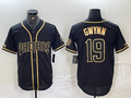 Custom #19 Black SD Baseball Shirt Top