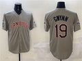Custom #19 Gray SD Baseball Shirt Top
