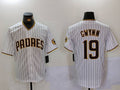 Custom #19 White SD Baseball Shirt Top