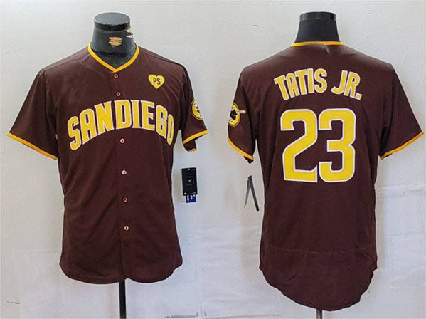 Custom #23 Brown SD Baseball Shirt Top