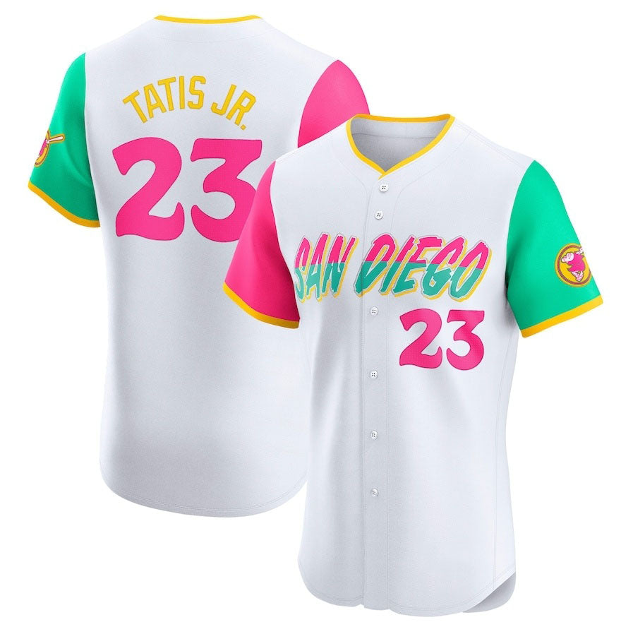 Custom #23 White City Connect SD Baseball Shirt Top