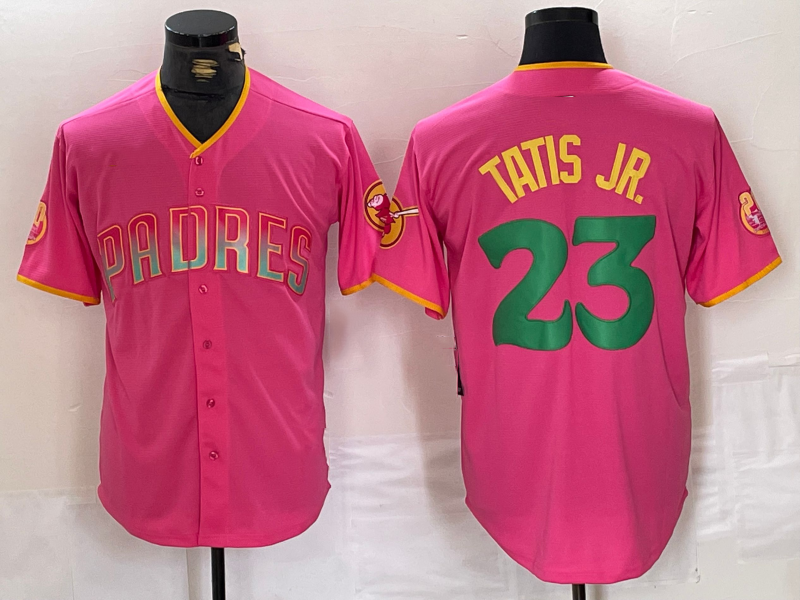 Custom #23 Pink SD Baseball Shirt Top