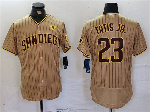 Custom #23 Tan SD Baseball Shirt Top