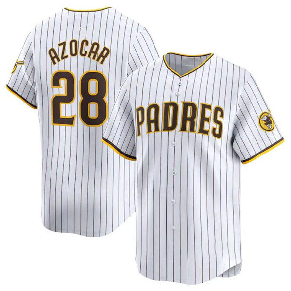 Custom #28 White 2024 SD Baseball Shirt Top