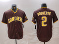 Custom #2 Brown SD Baseball Shirt Top