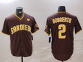 Custom #2 Brown SD Baseball Shirt Top