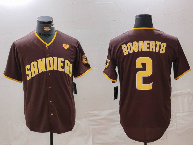 Custom #2 Brown SD Baseball Shirt Top