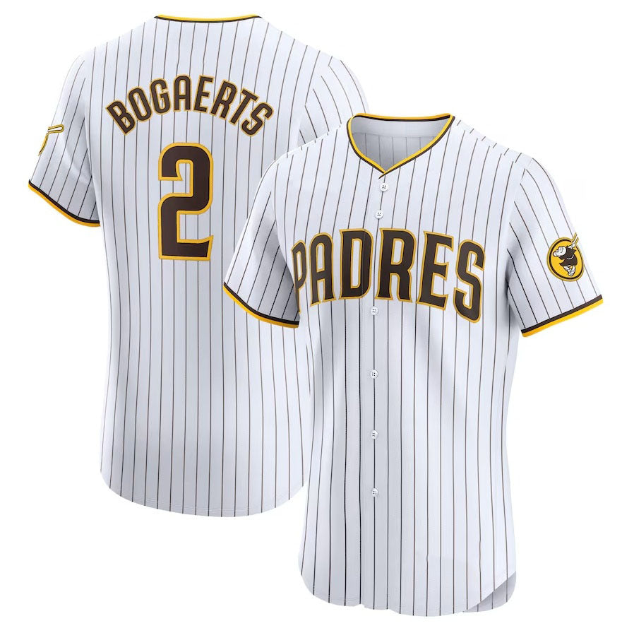 Custom #2 White SD Baseball Shirt Top