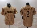 Custom #2 Khaki SD Baseball Shirt Top