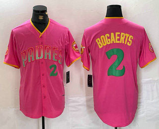 Custom #2 Pink SD Baseball Shirt Top