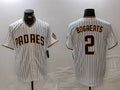 Custom #2 White SD Baseball Shirt Top