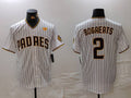 Custom #2 White SD Baseball Shirt Top