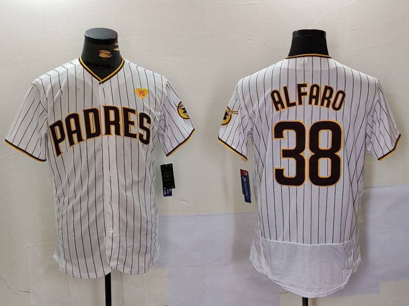Custom #38 White SD Baseball Shirt Top